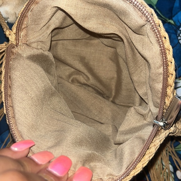 Handwoven Cotton Straw Shoulder Bag - Picture 7 of 7